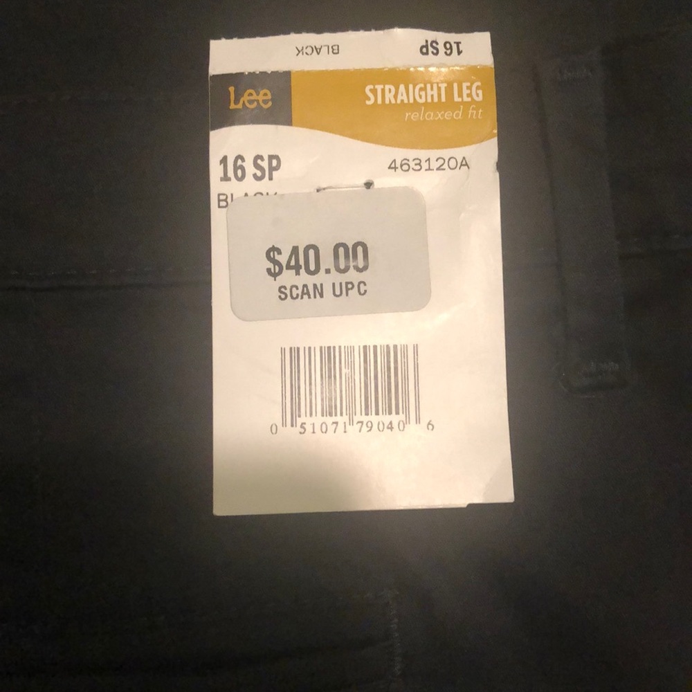 🌹*NWT*LEE Women's Relaxed Fit All Day Straight Leg Black Pants - Picture 7 of 10